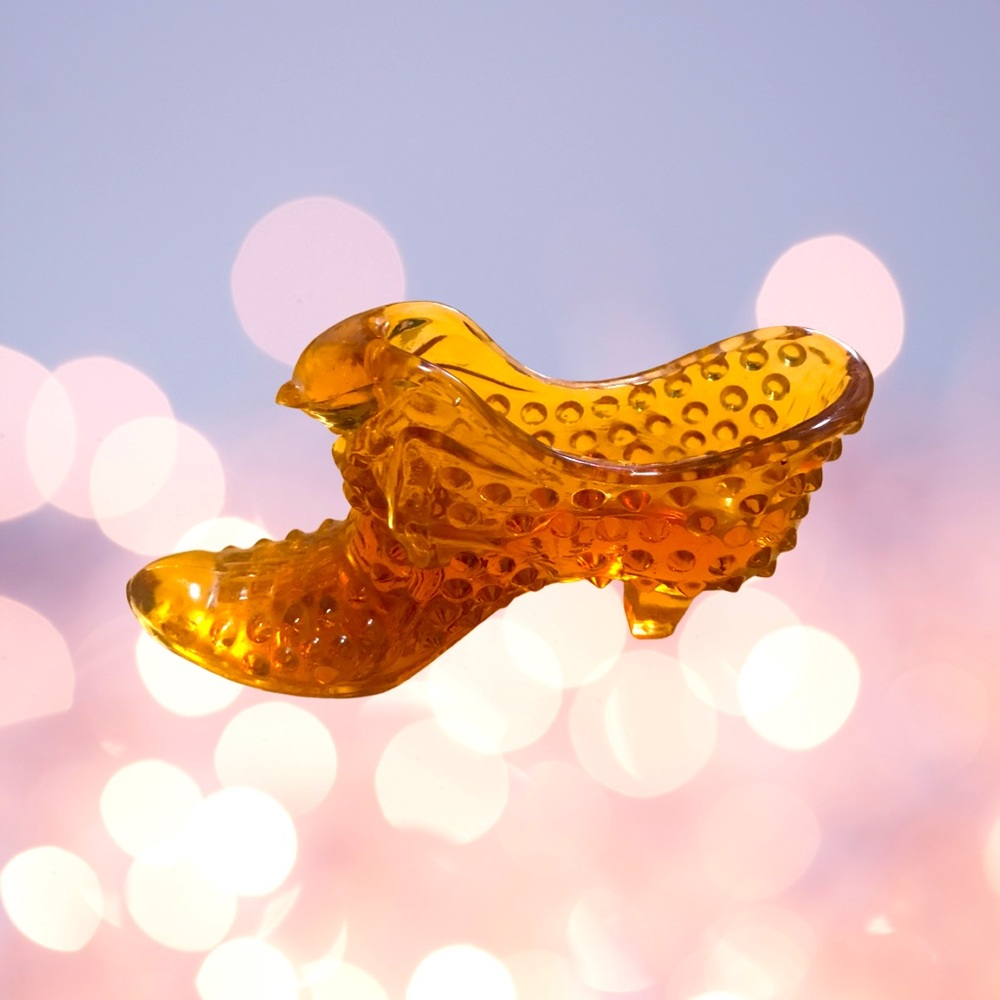 Fenton glass slipper
